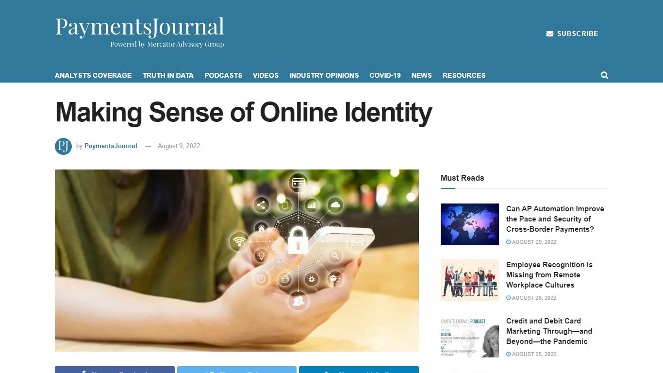 Making Sense of Online Identity - paymentsjournal.com